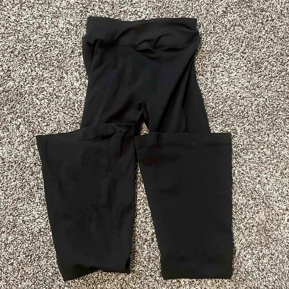 SHEIN cross band flared leggings